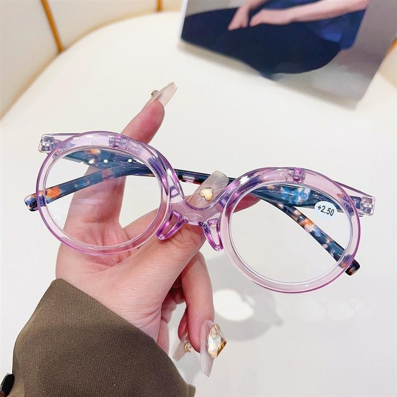 Mousvibe 1226 | Spring-loaded double-lens flip-top reading glasses