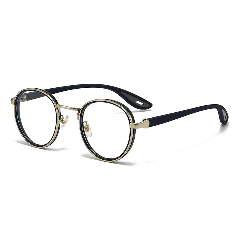 Fashionable round frame punk style sunglasses