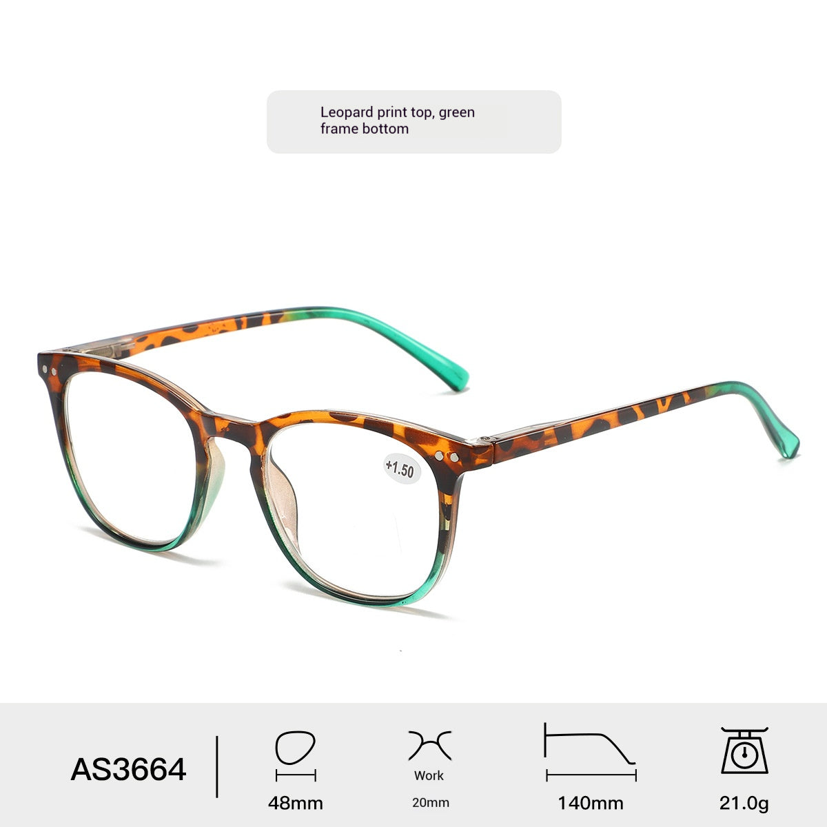 Mousvibe 1191 | Tortoiseshell-framed, two-tone reading glasses