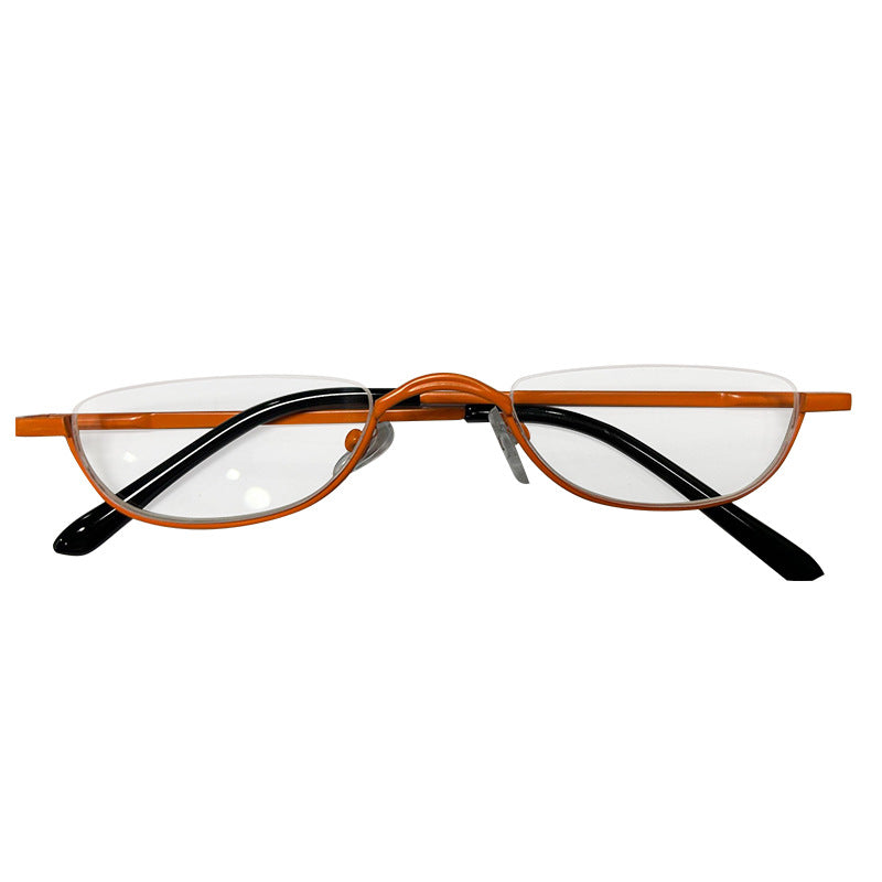 Mousvibe 1346 | Foldable Semi-Round Metal-Frame Reading Glasses