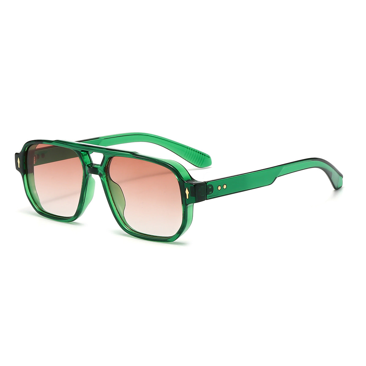 Casual Driving Square Double Bridge Sunglasses