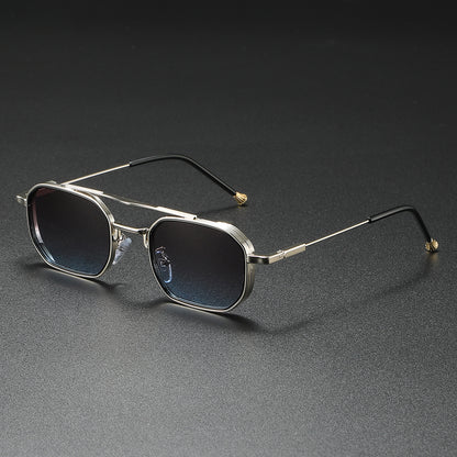 Mousvibe 1185 | Square business dual metal sunglasses