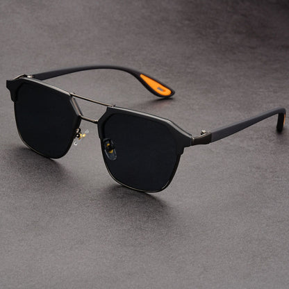 Fashionable square frame punk style sunglasses