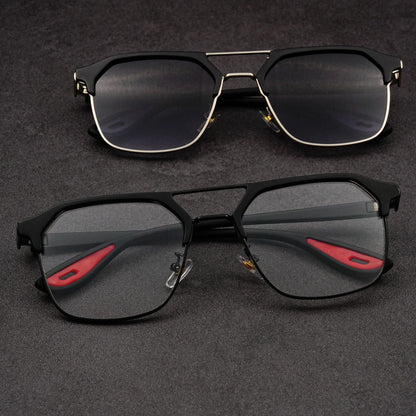 Fashionable square frame punk style sunglasses