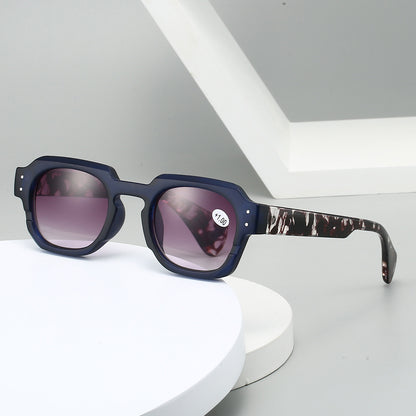 Mousvibe 1124 | European and American large frame square reading glasses with floral pattern