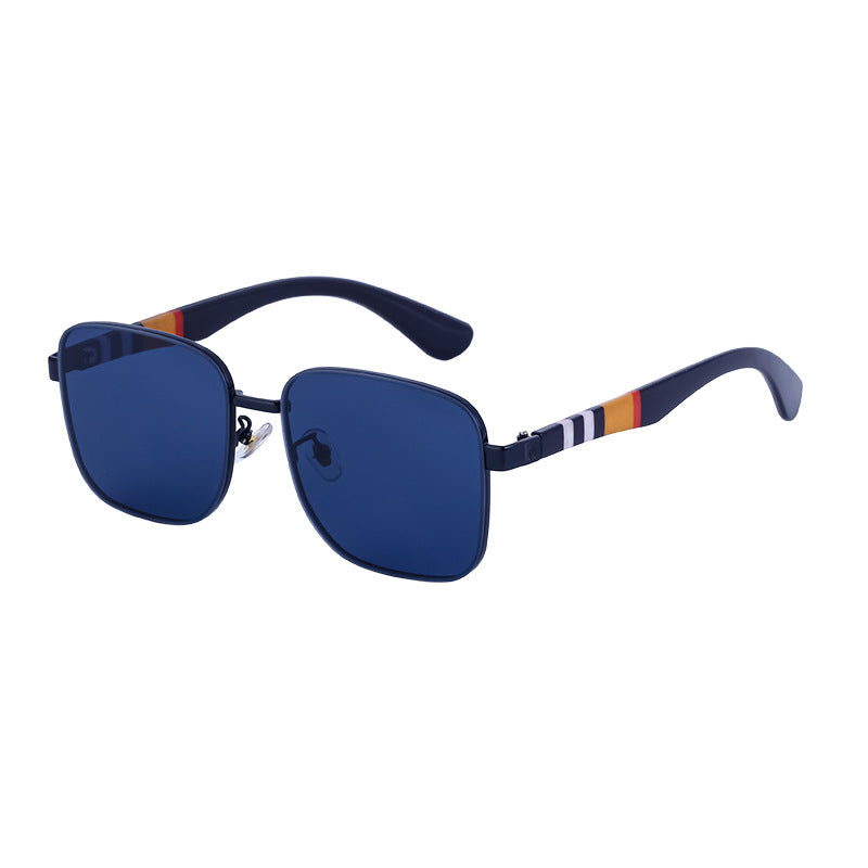 Mousvibe 1130 | Fashionable square frame trendy striped sunglasses