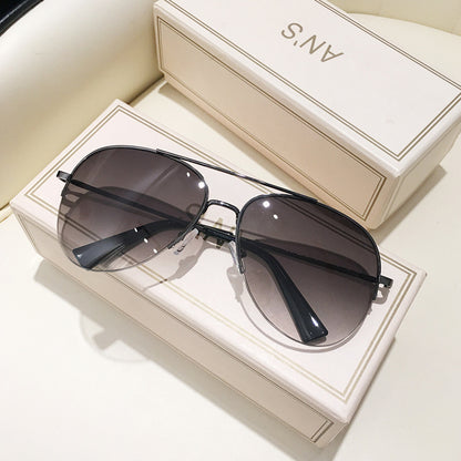 Mousvibe 1054 | Fashion half frame aviator sunglasses