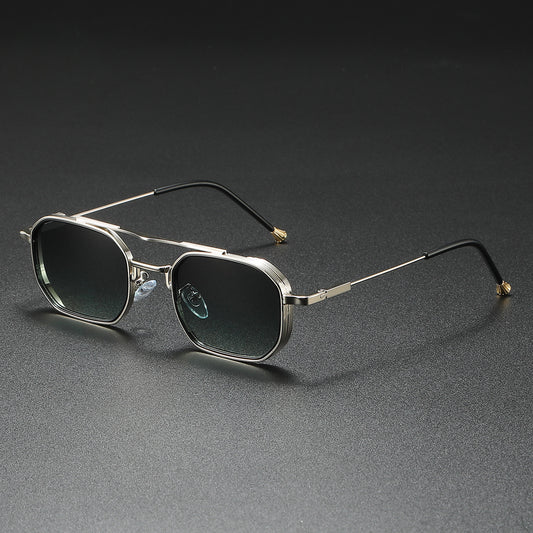 Mousvibe 1185 | Square business dual metal sunglasses