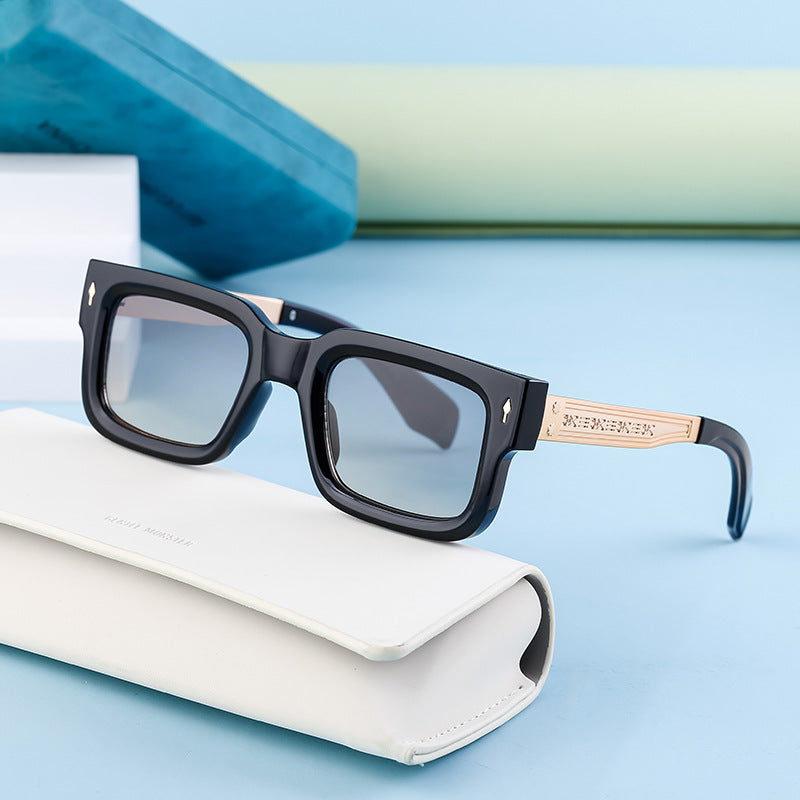 Musvibe 1078 | Simple retro square frame sunglasses