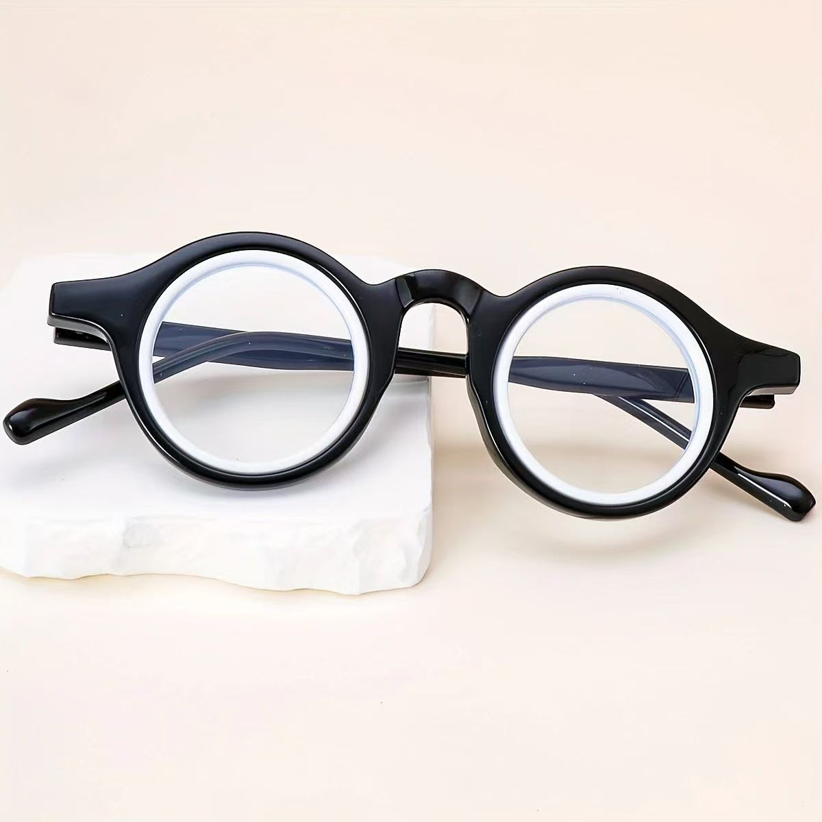 Mousvibe 1108 | Thickened retro round reading glasses