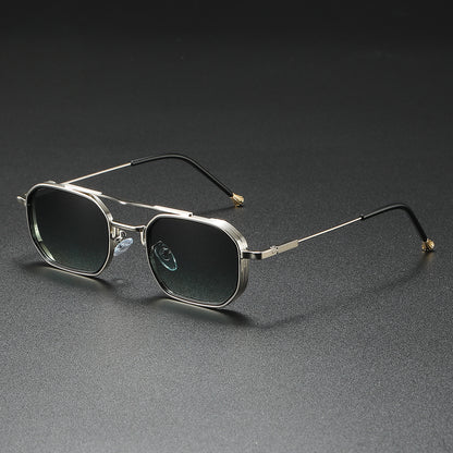 Mousvibe 1185 | Square business dual metal sunglasses