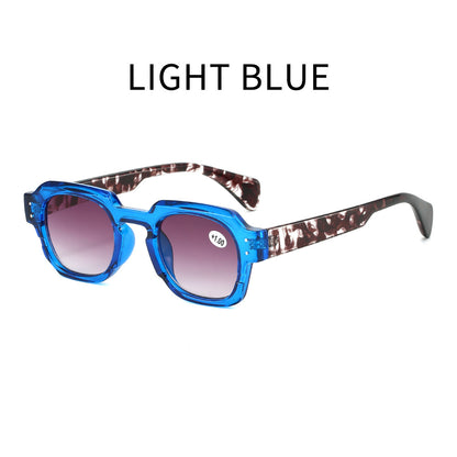 Mousvibe 1124 | European and American large frame square reading glasses with floral pattern