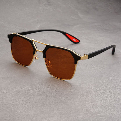 Fashionable square frame punk style sunglasses