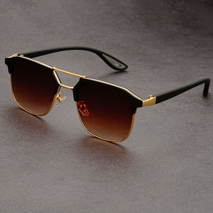 Fashionable square frame punk style sunglasses