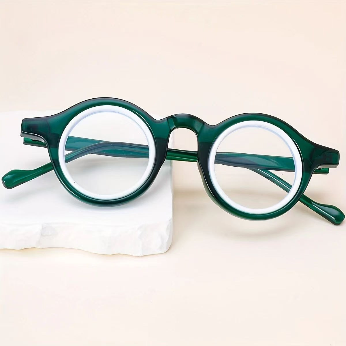 Mousvibe 1108 | Thickened retro round reading glasses