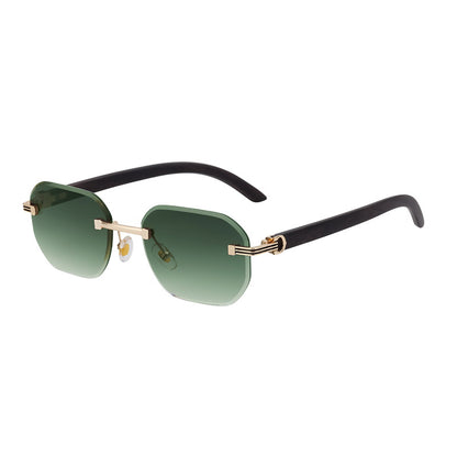 Mousvibe 1214 | Retro faux wood grain sunglasses