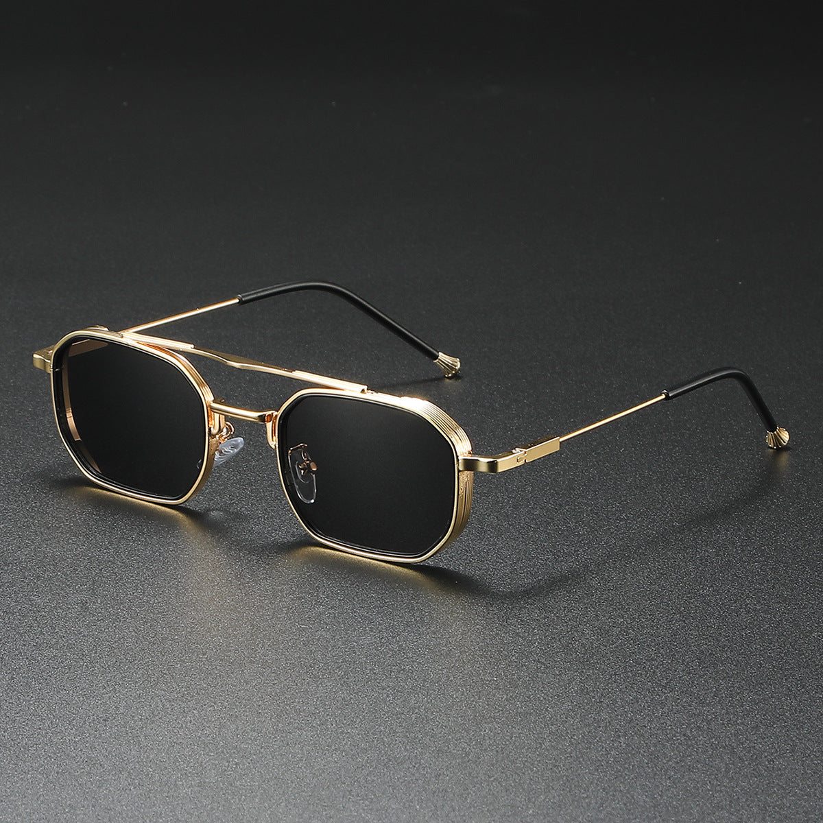 Mousvibe 1185 | Square business dual metal sunglasses