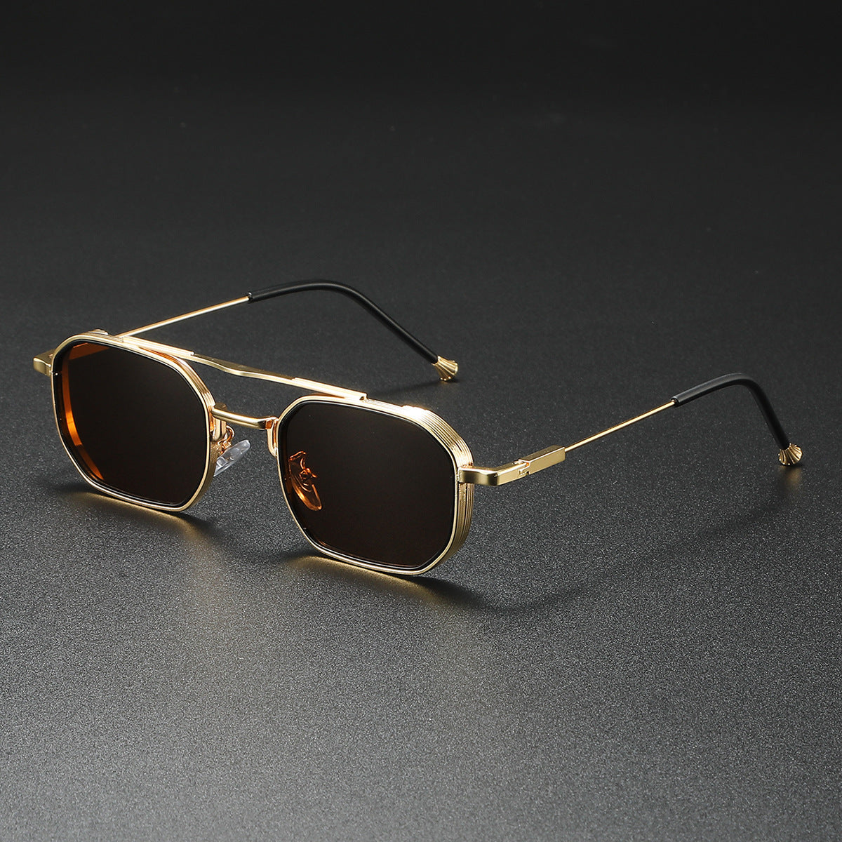 Mousvibe 1185 | Square business dual metal sunglasses