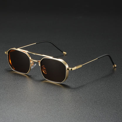 Mousvibe 1185 | Square business dual metal sunglasses