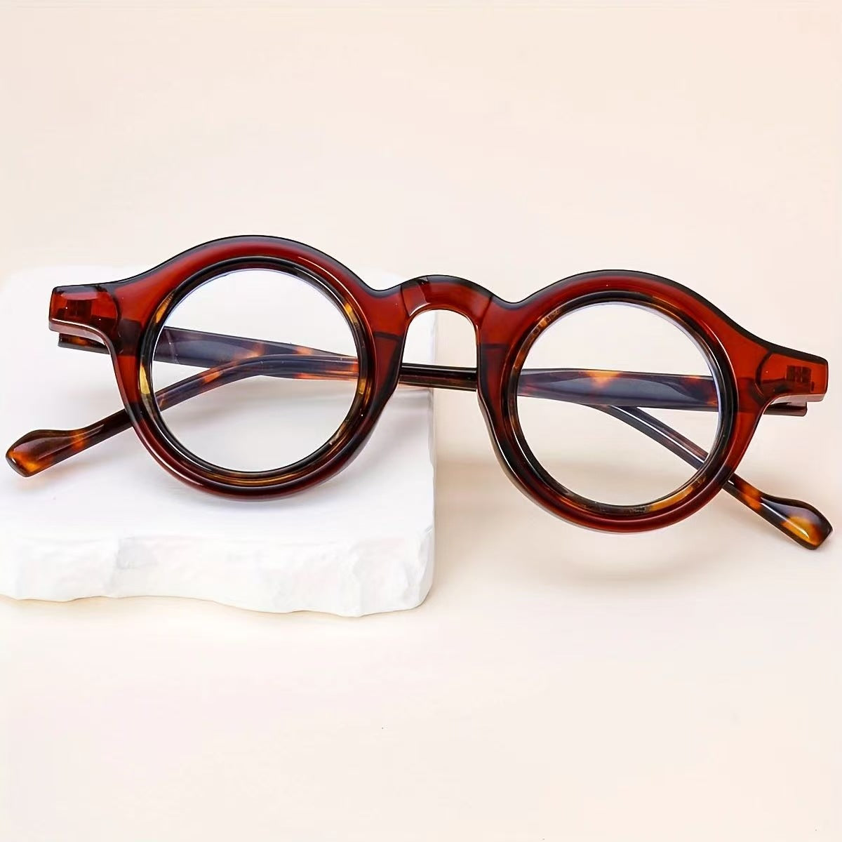 Mousvibe 1108 | Thickened retro round reading glasses