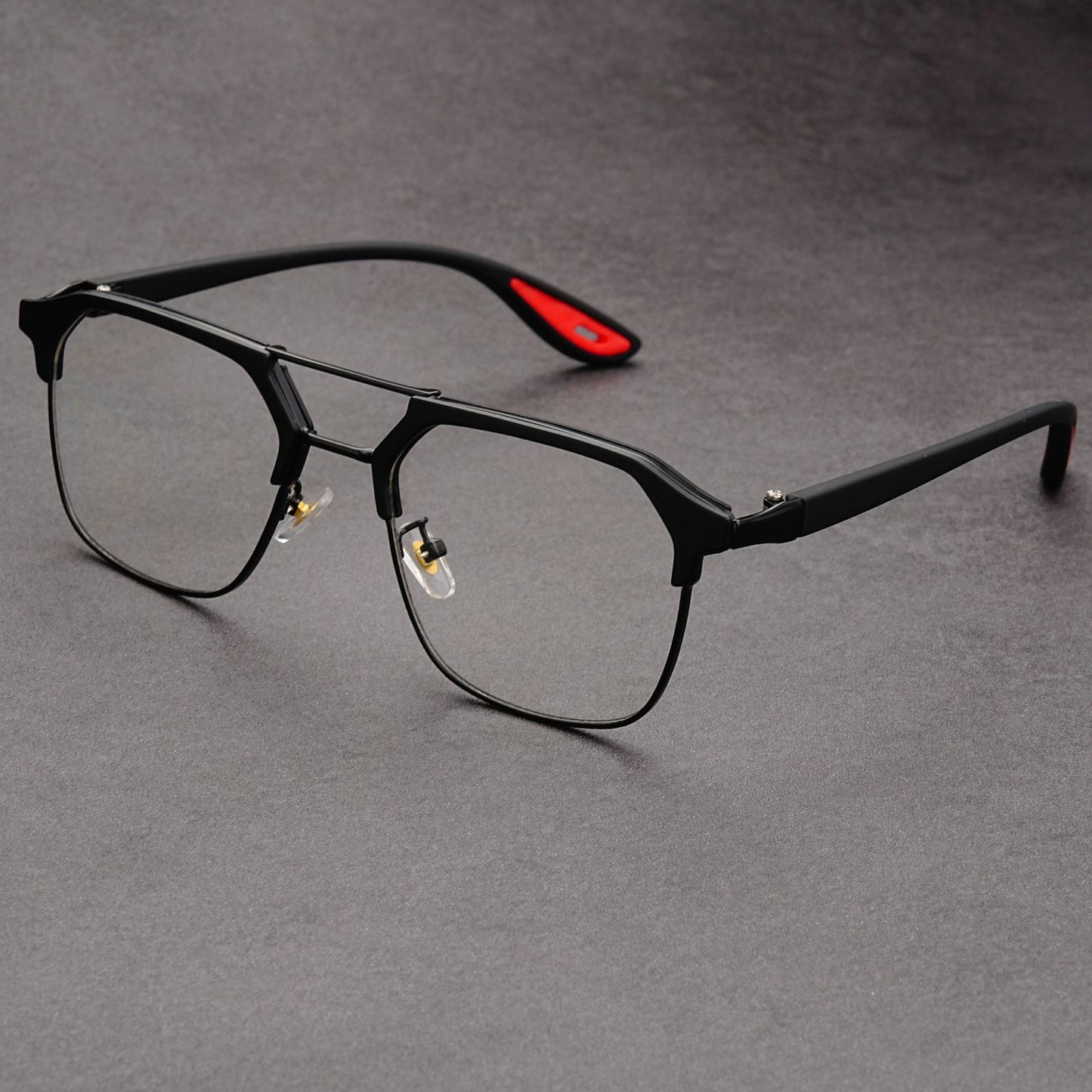 Fashionable square frame punk style sunglasses