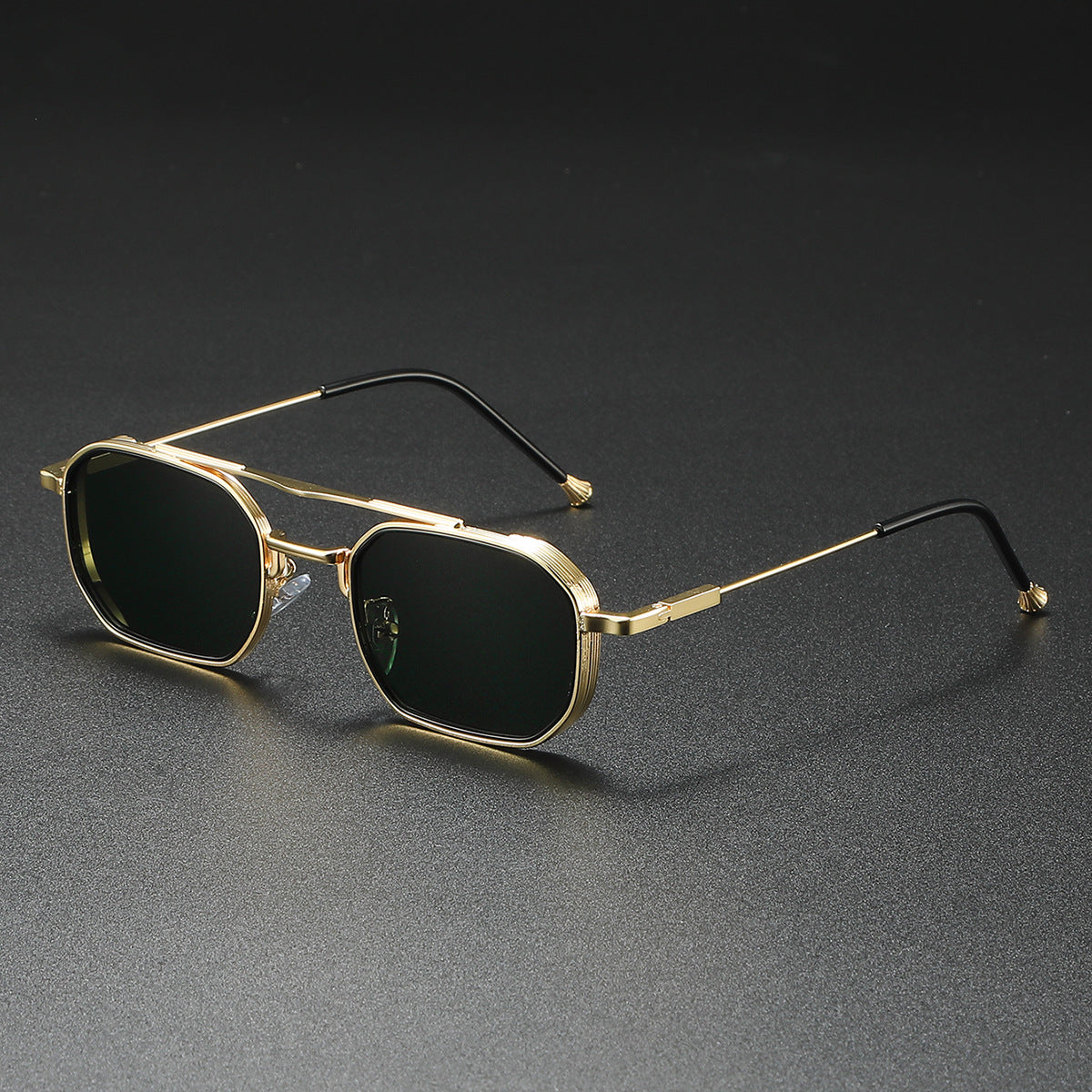 Mousvibe 1185 | Square business dual metal sunglasses
