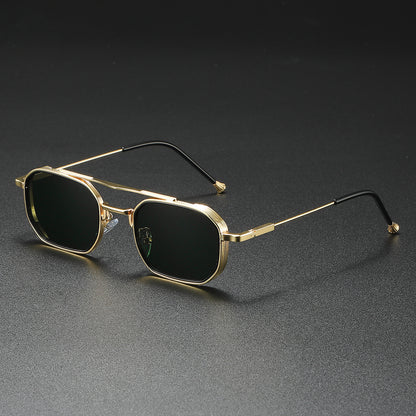 Mousvibe 1185 | Square business dual metal sunglasses