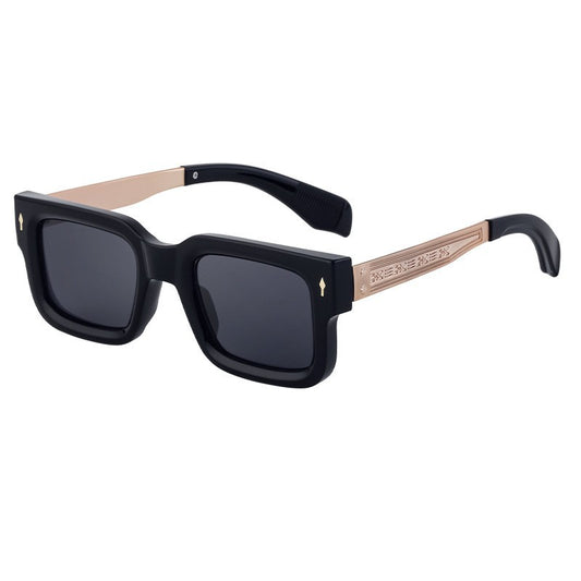 Musvibe 1078 | Simple retro square frame sunglasses