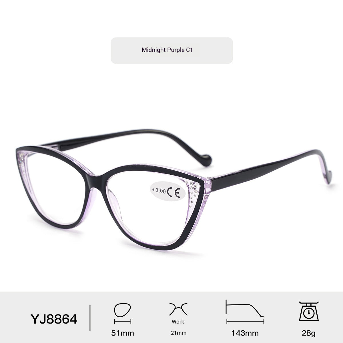 Mousvibe 1192 | Minimalist PC Slingshot Full-Frame Reading Glasses