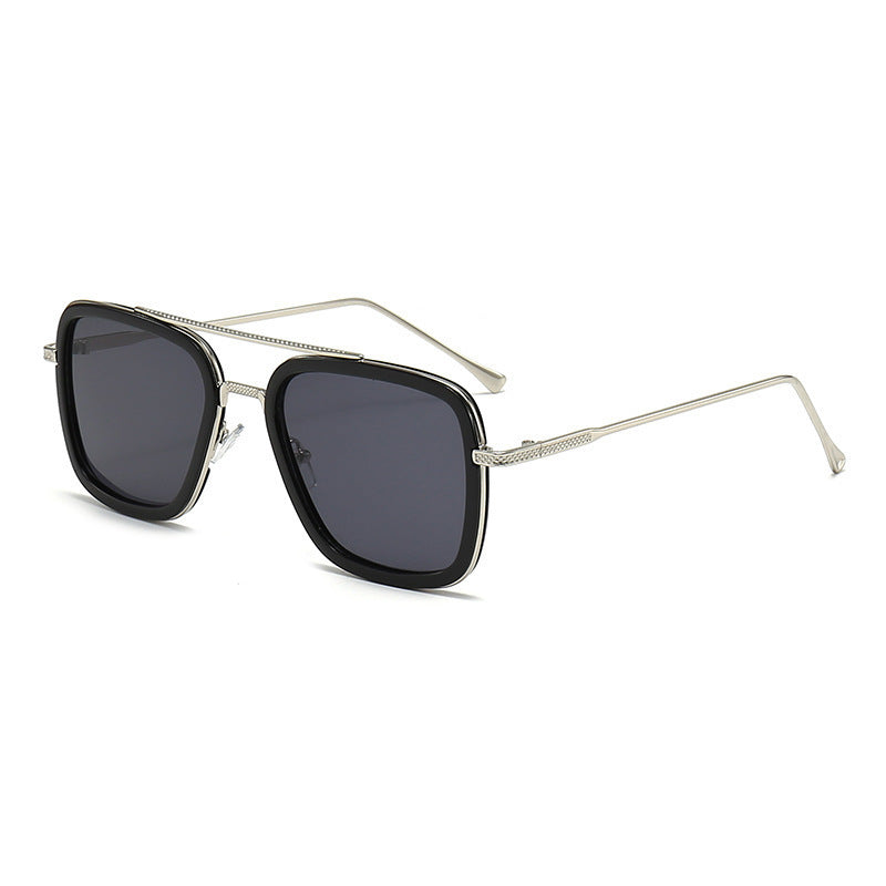 Mousvibe 1385 | Square Metal Western-Style Sunglasses