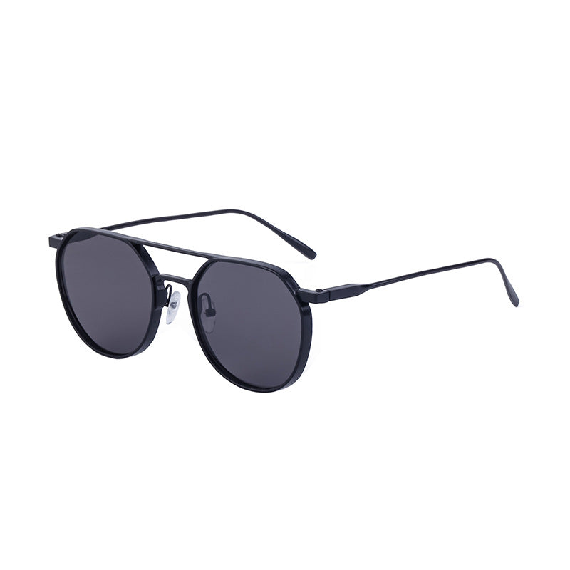 Mousvibe 1094 | Vintage oval-frame double-bridge sunglasses