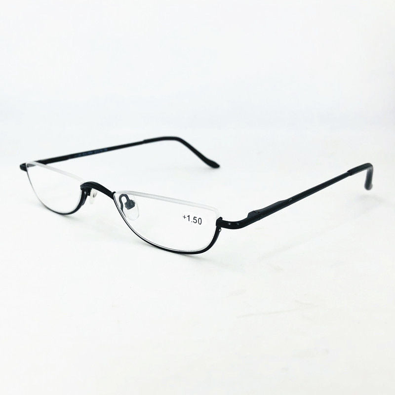Mousvibe 1346 | Foldable Semi-Round Metal-Frame Reading Glasses