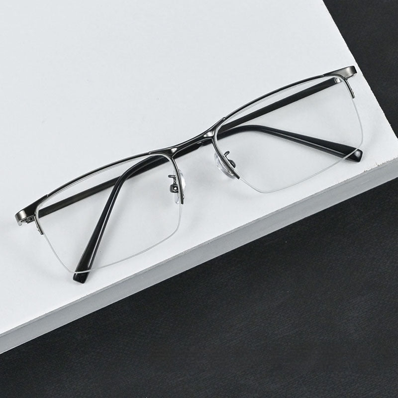 Mousvibe 1115 | Business Crystal Glass Half-Frame Reading Glasses