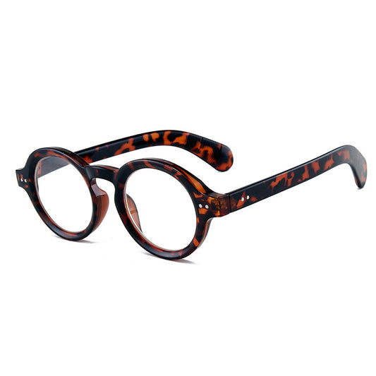 Mousvibe 1344 | Retro-Style Round Reading Glasses with Distinctive Rivet Details