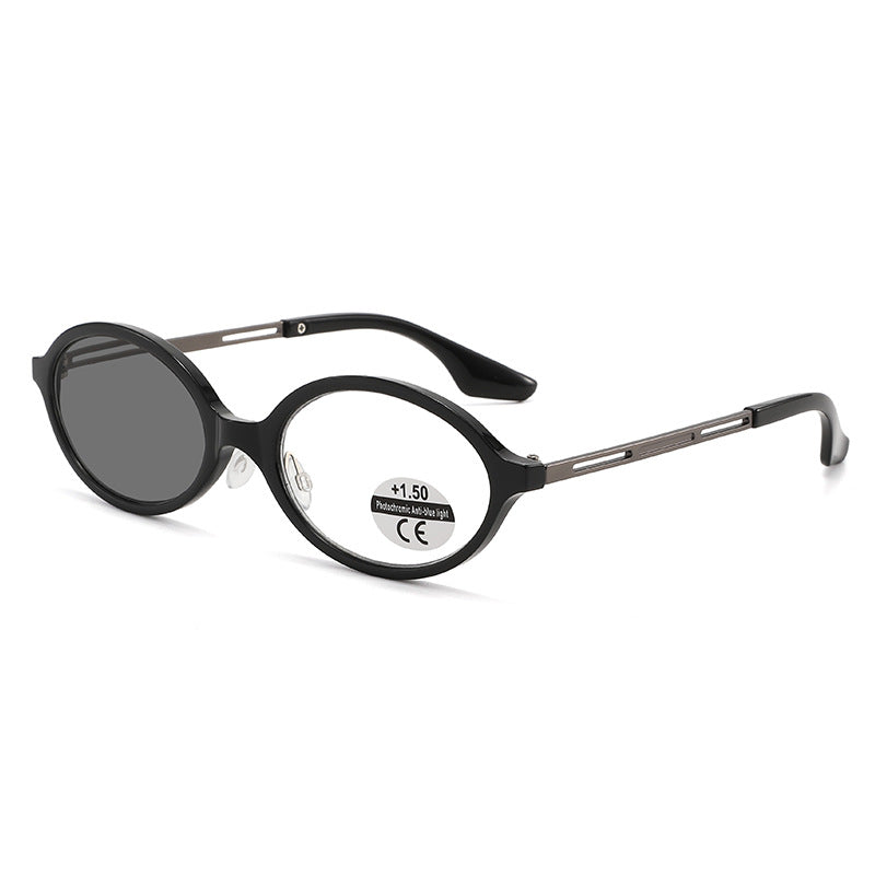 Mousvibe 1076 | Ultra-light Oval Photochromic Reading Glasses