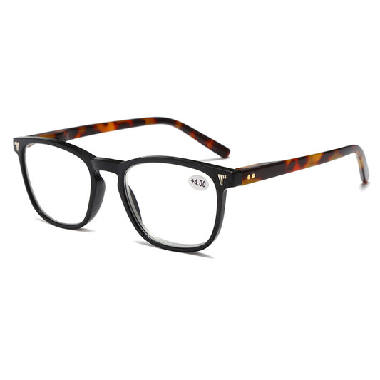 Square frame retro reading glasses