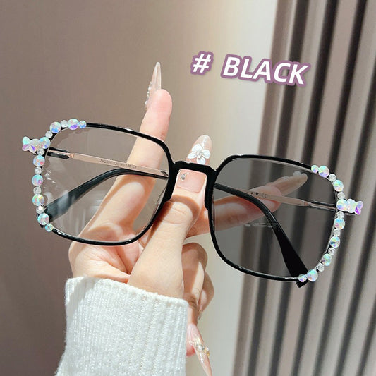 Mousvibe 1204 | Stylish diamond-encrusted oversized reading glasses