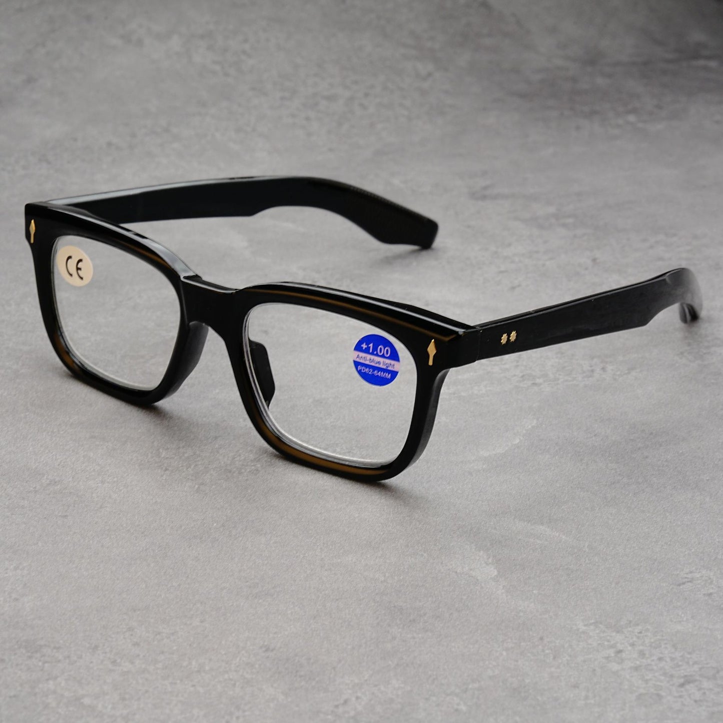 Mousvibe 1132 | Stylish tea tortoiseshell square-frame reading glasses