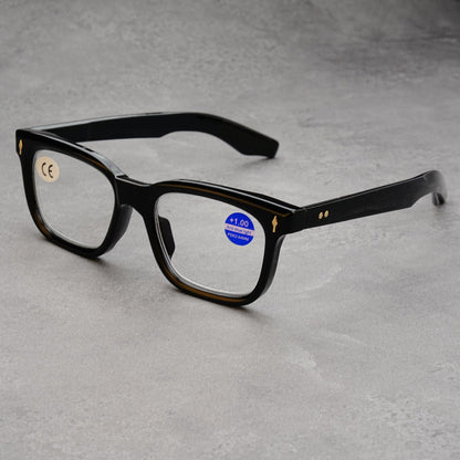 Mousvibe 1132 | Stylish tea tortoiseshell square-frame reading glasses