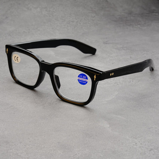 Mousvibe 1132 | Stylish tea tortoiseshell square-frame reading glasses