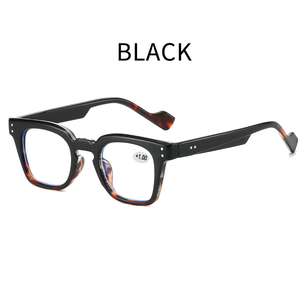 Mousvibe 1345 | Stylish Large-Frame Square Blue-Light-Blocking Reading Glasses