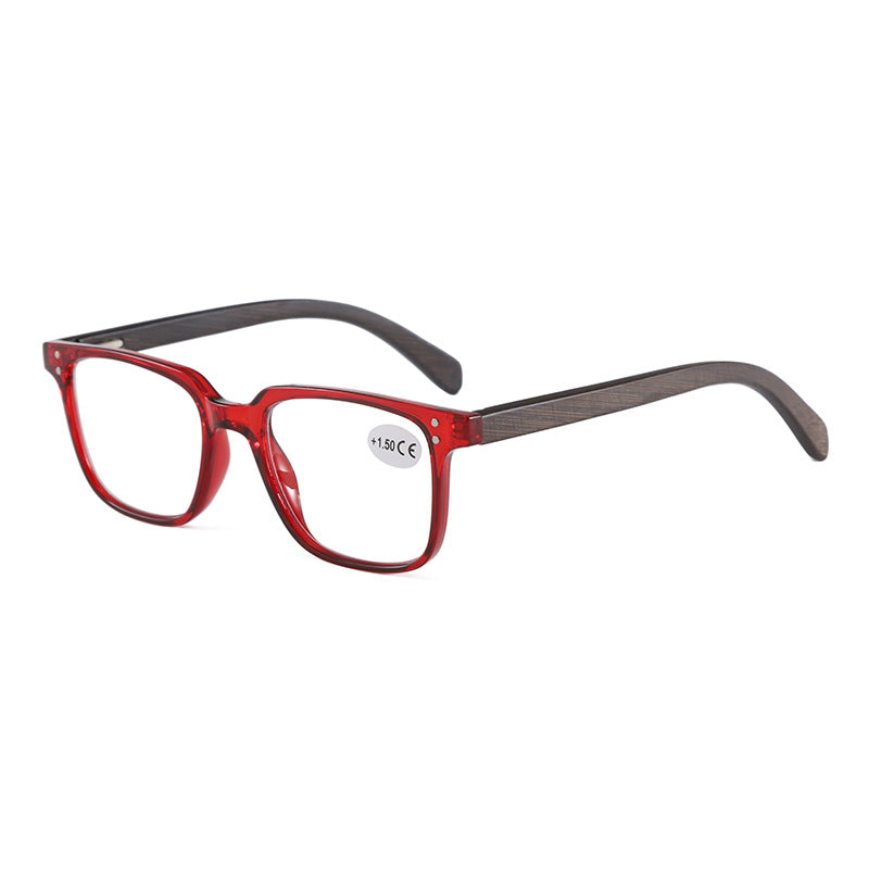 Mousvibe 1398 | Slingshot hinge bamboo feet reading glasses