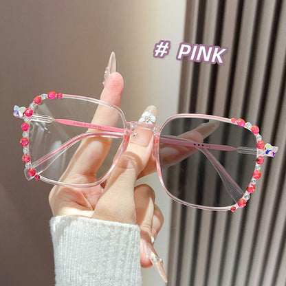 Mousvibe 1204 | Stylish diamond-encrusted oversized reading glasses