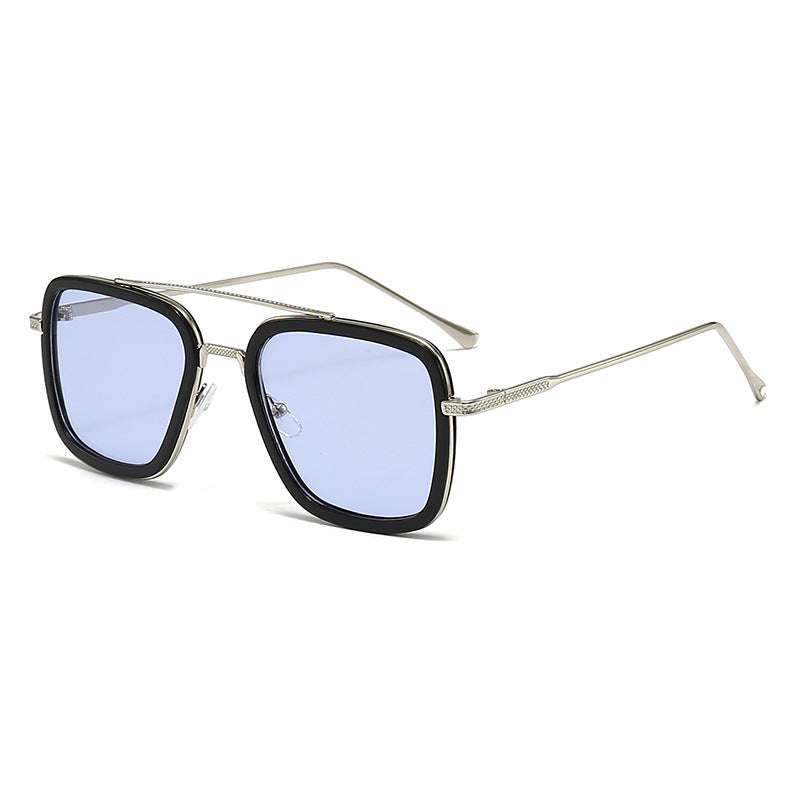 Mousvibe 1385 | Square Metal Western-Style Sunglasses
