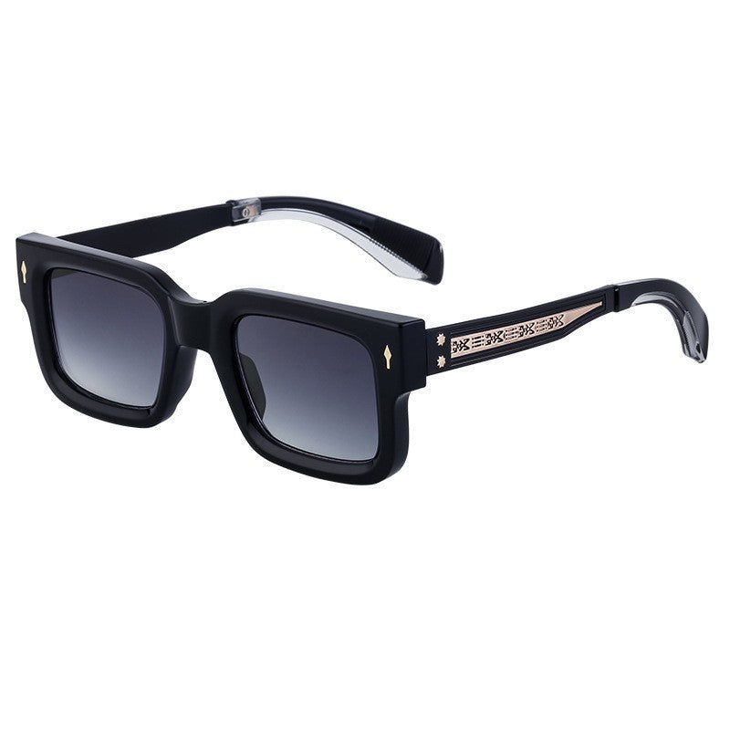 Musvibe 1078 | Simple retro square frame sunglasses