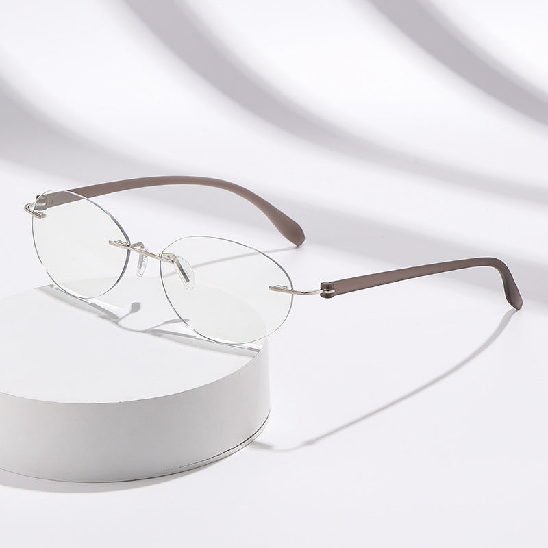 Mousvibe 1435 | Rimless Oval Reading Glasses for Beauty & Style