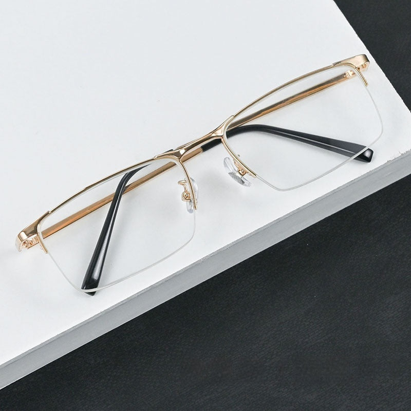 Mousvibe 1115 | Business Crystal Glass Half-Frame Reading Glasses