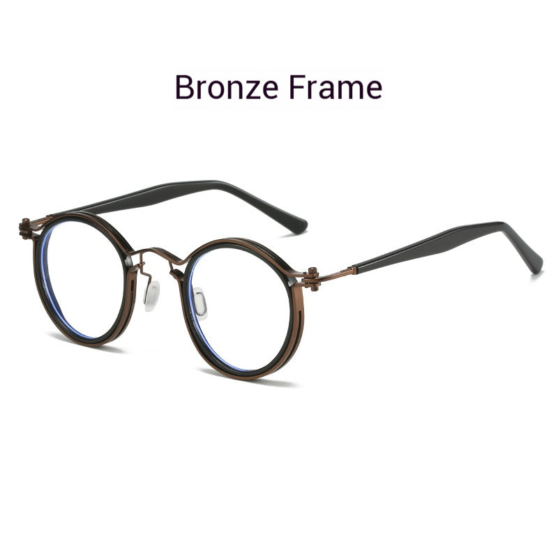 Mousvibe 1159 | Vintage Round-Frame Blue-Light Blocking Reading Glasses