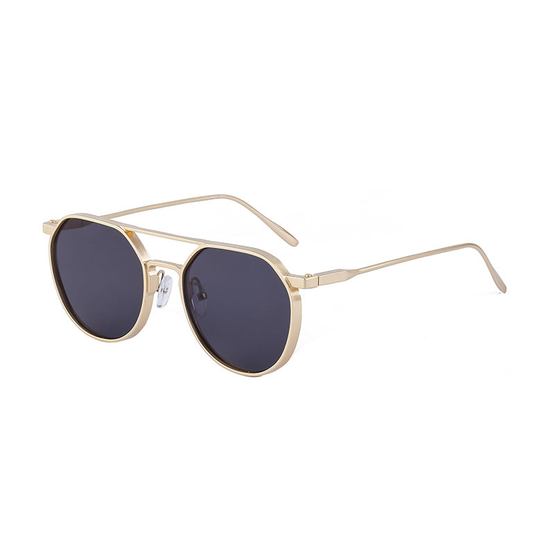 Mousvibe 1094 | Vintage oval-frame double-bridge sunglasses