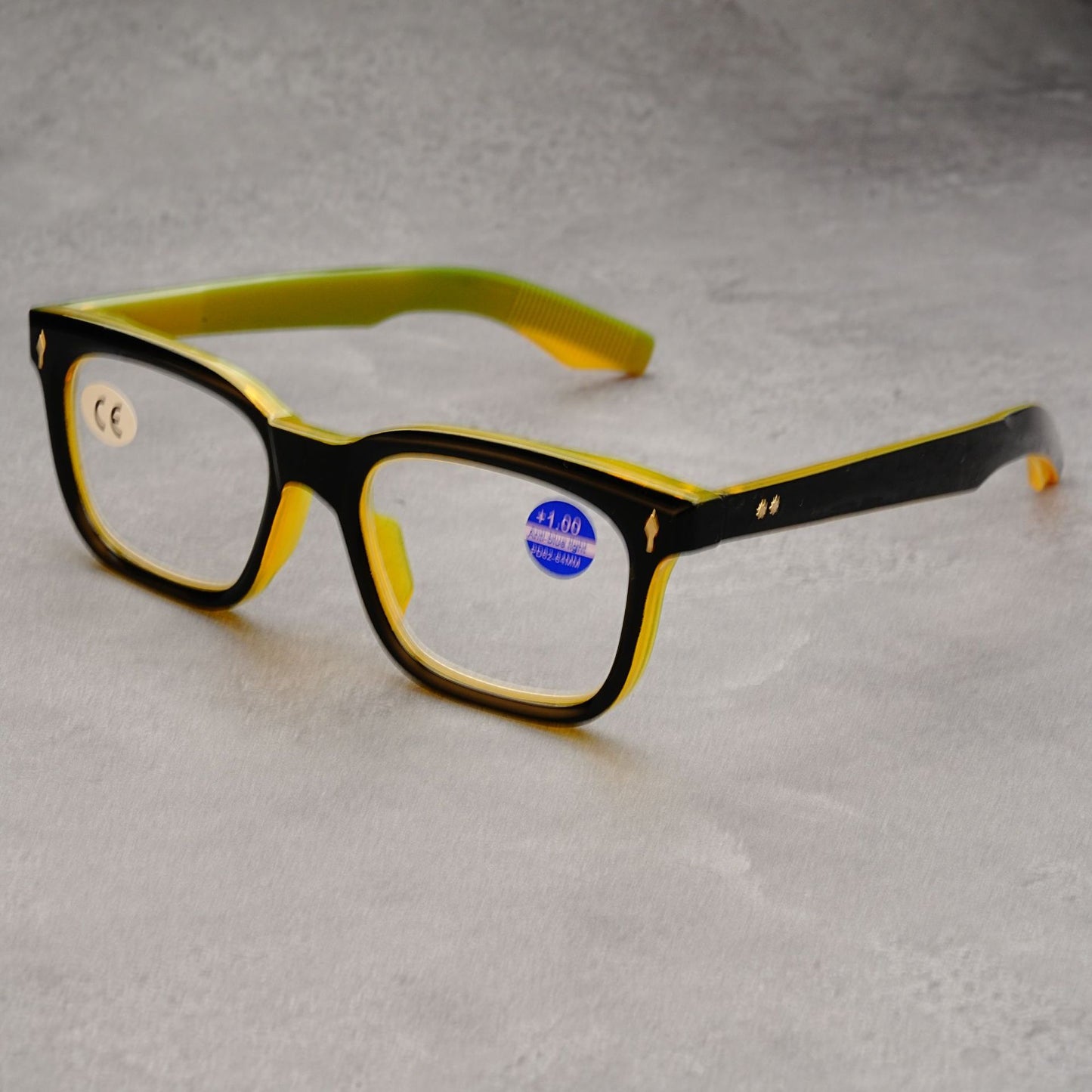 Mousvibe 1132 | Stylish tea tortoiseshell square-frame reading glasses